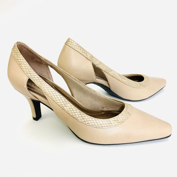Life Stride Kimberly Taupe Heel Pump Comfort Support Flex Soft System NEW IN BOX - Picture 3 of 10